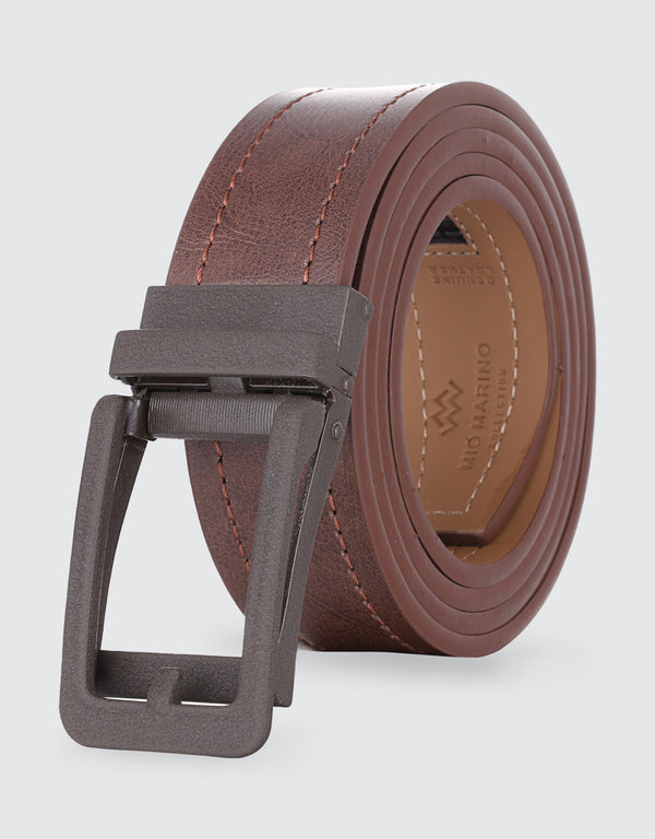 Grained Linxx Leather Rachet Belt